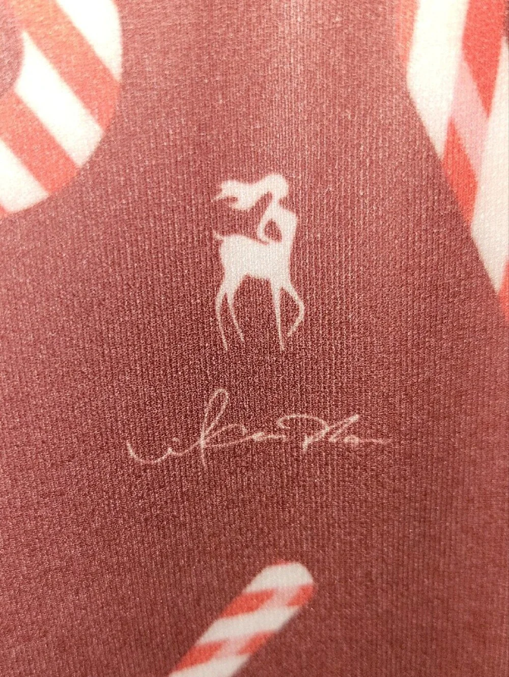 Women's Candy Cane Print Hosiery - Red & White XL
